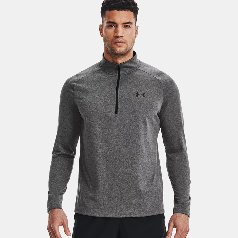 NWT Under Armour Men’s Tech 1/2 Zip Long Sleeve Carbon Heather Gray